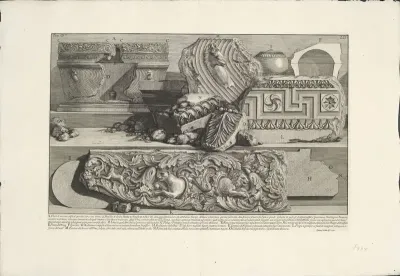 Fragmenten uit de Tombe van Caecilia Metella te Rome