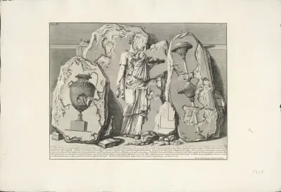 Fragmenten van beschilderde wanden uit de Piramide van Cestius te Rome