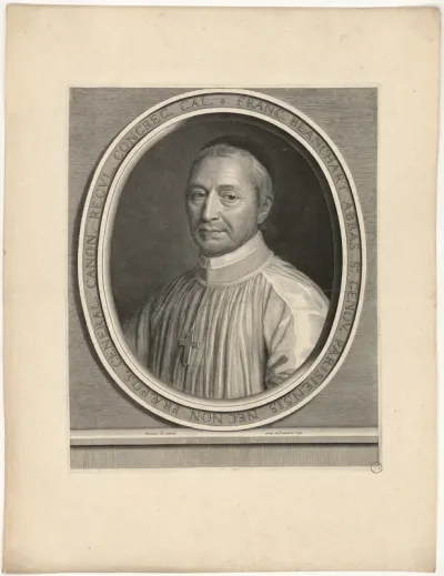 Franc. Blanchart abbas Ste. Genov. Parisiensis nec non praepos. general. canon. regul. congreg. Gal. Nanteüil ad vivum ping. et sculpebat 1673