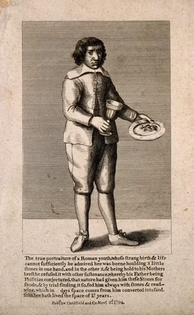 Francesco Battaglia, a stone eating boy