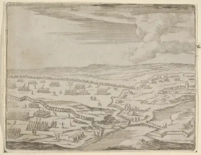 Francesco I d'Este Approches the Camp of the Enemy Under the Pretext of Battle, Although he Obtains their Surrender Without Battle, from "L'Idea di un Principe ed Eroe Cristiano in Francesco I d'Este, di Modena e Reggio Duca VIII [...]"