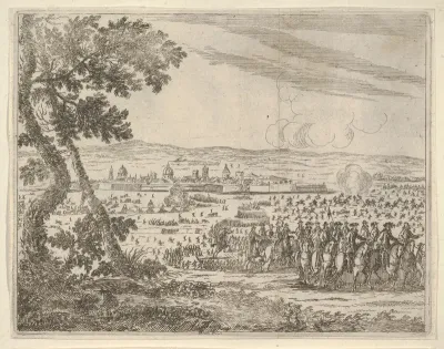 Francesco I d'Este Dissolved the Seige of Reggio, from "L'Idea di un Principe ed Eroe Cristiano in Francesco I d'Este, di Modena e Reggio Duca VIII [...]"