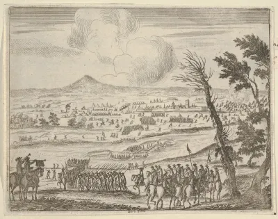Francesco I d'Este Protects the French in Casalmaggiore from the Seige of the Spanish, from "L'Idea di un Principe ed Eroe Cristiano in Francesco I d'Este, di Modena e Reggio Duca VIII [...]"