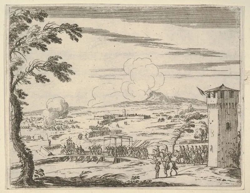 Francesco I d'Este Protects the Piazza di Nonantola Against the Marchesa Mattei with a Small Number of People and a Great Loss of Ecclesiastics, from "L'Idea di un Principe ed Eroe Cristiano in Francesco I d'Este, di Modena e Reggio Duca VIII [...]"