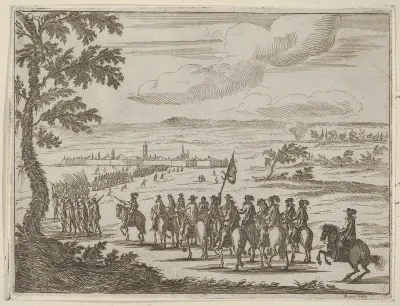 Francesco I d'Este Secures the Fort and the Land to Protect from the German Troops, from "L'Idea di un Principe ed Eroe Cristiano in Francesco I d'Este, di Modena e Reggio Duca VIII [...]"