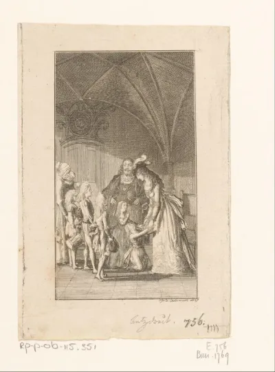 Francesco stelt zijn kinderen voor aan Lucretia