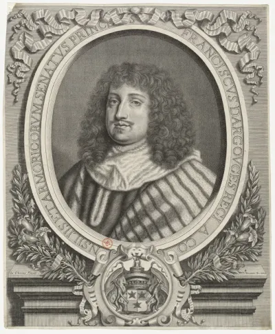 Francescus d'Argouges Regi A Consiliis et Armoricorum Senatus Princeps. Du Chesne Pinxit. J. Frosne Sc. 1669