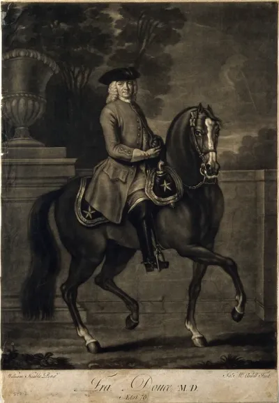 Francis Douce, on horseback