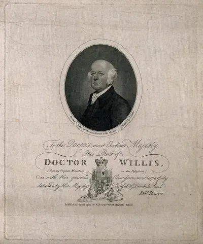 Francis Willis. Line engraving by J. Fittler, 1789, after R. Bowyer