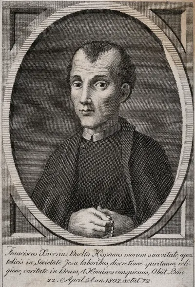 Francis Xavier Buelta S.J., head and shoulders in oval
