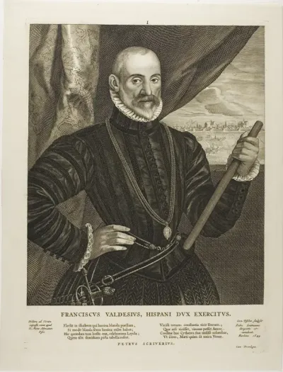 Francisco Valdes, Spanish commander, plate 1 from Quatuor Personae