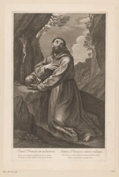 Franciscus van Assisi in meditatie