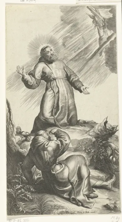 Franciscus van Assisi ontvangt stigmata van Christus