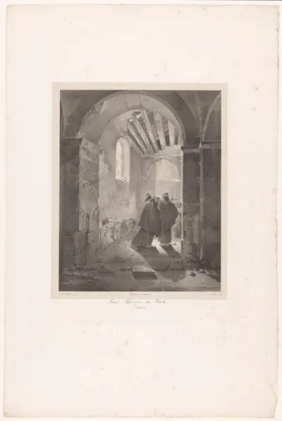 Franciscus van Paola predikt in de ruïne van een kapel