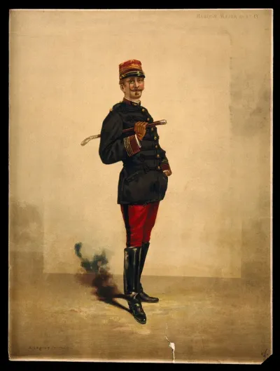 Franco-Prussian War: a French army medical officer (1st class) in his uniform