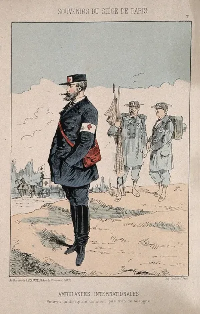 Franco-Prussian War: foreign ambulance staff in the Siege of Paris
