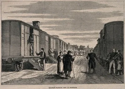 Franco-Prussian War: the use of railway carriages as hospitals