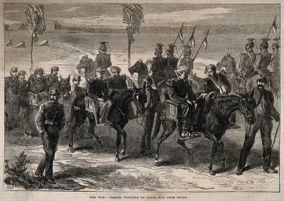 Franco-Prussian War: the wounded French from the Sedan Campaign