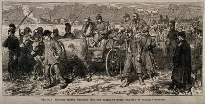 Franco-Prussian War: wounded French prisoners from the Battle of Worth