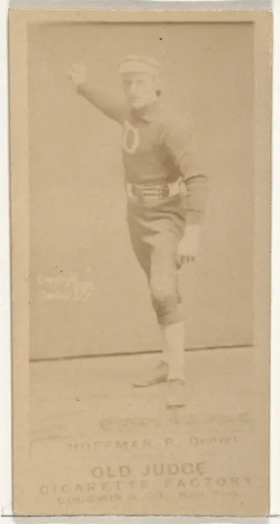 Frank J. "The Texas Wonder" Hoffman, Pitcher, Denver, from the Old Judge series (N172) for Old Judge Cigarettes