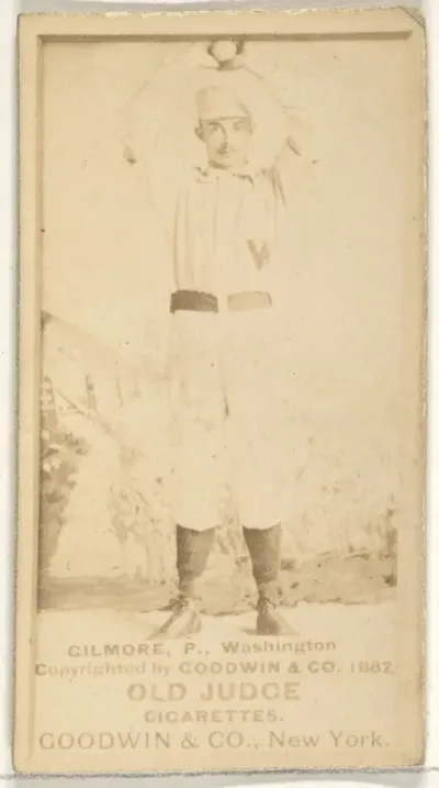 Frank T. Gilmore, Pitcher, Washington Nationals, from the Old Judge series (N172) for Old Judge Cigarettes