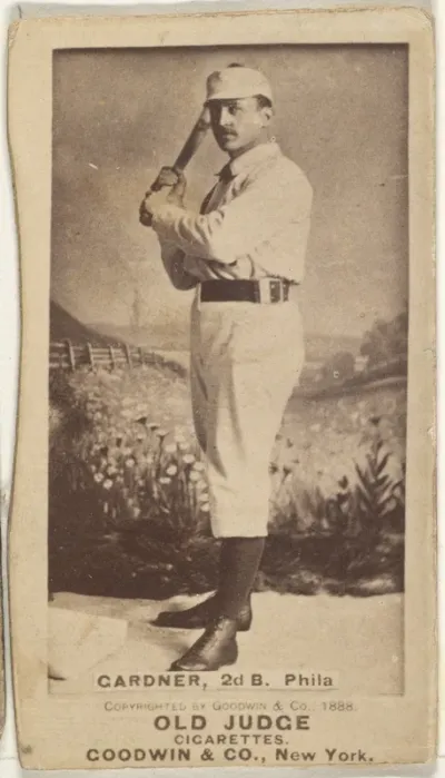 Franklin Washington "Gid" Gardner, 2nd Base, Philadelphia, from the Old Judge series (N172) for Old Judge Cigarettes