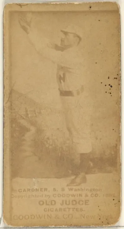 Franklin Washington "Gid" Gardner, Shortstop, Washington Nationals, from the Old Judge series (N172) for Old Judge Cigarettes