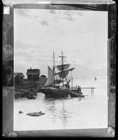 Frans Maexmontan: "Merimaisema, aihe Hirvisalosta" vuodelta 1885
