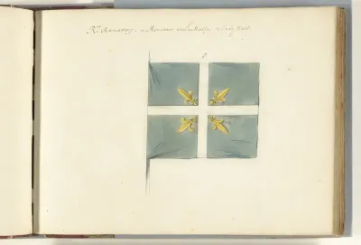 Frans vaandel veroverd in de slag bij Oudenaarde, 1708