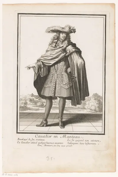 Franse edelman met schoudermantel