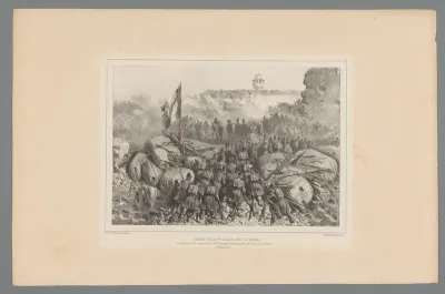 Franse soldaten aan de rand van Constantine, 13 oktober 1837