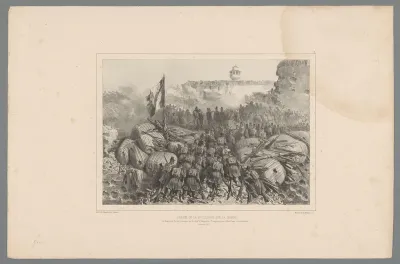 Franse soldaten aan de rand van Constantine, 13 oktober 1837