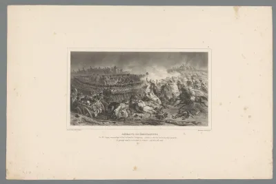 Franse soldaten in gevecht met de Arabieren