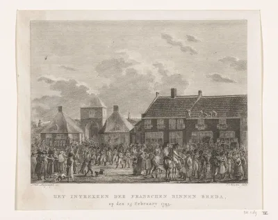 Franse troepen trekken Breda binnen, 1793