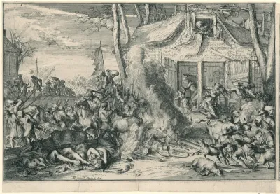 Franse wreedheden in een dorp, 1672