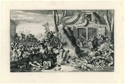 Franse wreedheden in een dorp, 1672