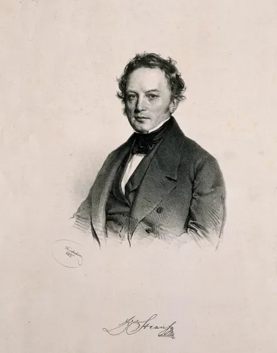 Franz Strauss. Lithograph by J. Kriehuber, 1842
