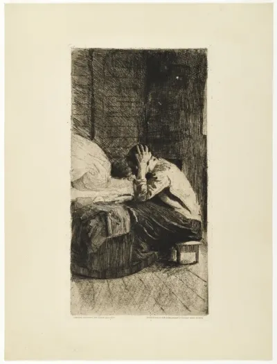 "Frau an der Wiege"
