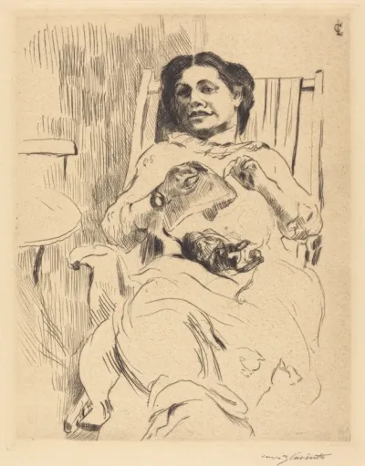 Frau mit Handarbeit (Woman with Needlework)