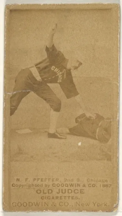 Fred "Dandelion" Pfeffer, 2nd Base, Chicago, from the Old Judge series (N172) for Old Judge Cigarettes