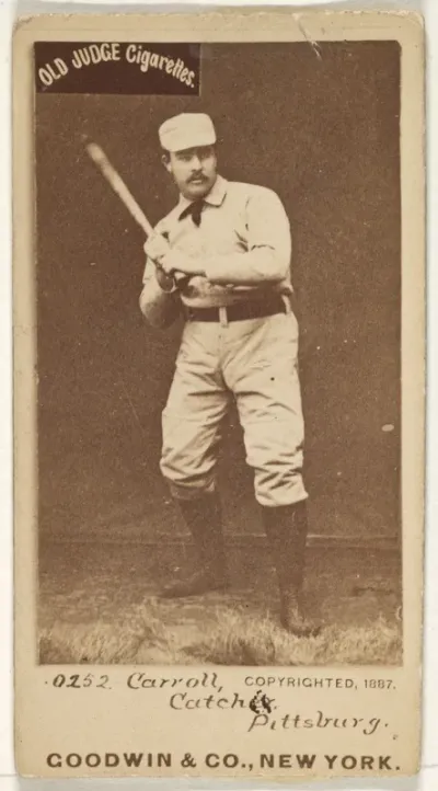 Frederick " Fred" Herbert Carroll, Catcher, Pittsburgh, from the Old Judge series (N172) for Old Judge Cigarettes