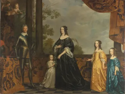 Frederick Henry, his Consort Amalia of Solms, and their Three Youngest Daughters