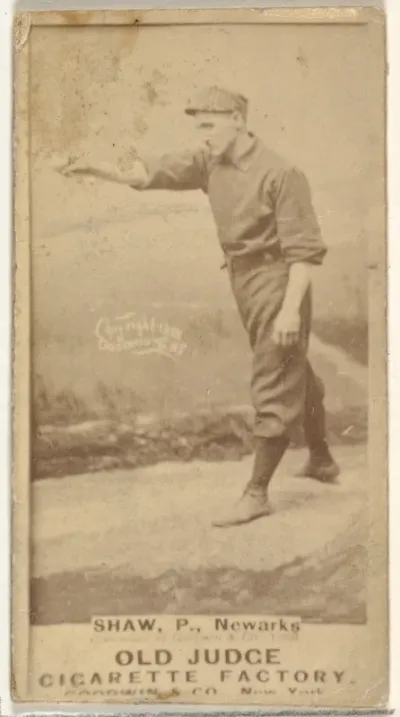 Frederick Lander "Dupee" Shaw, Pitcher, Newark Little Giants, from the Old Judge series (N172) for Old Judge Cigarettes