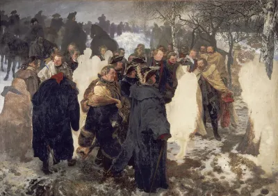 Frederick the Great Addresses his Generals before the Battle of Leuthen in 1757