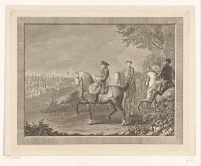 Frederik de Grote inspecteert de troepen