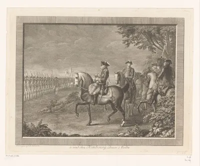 Frederik de Grote inspecteert de troepen
