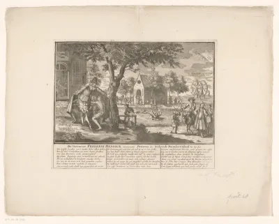 Frederik Hendrik verleent barmhartigheid aan de naakte actionisten, 1720