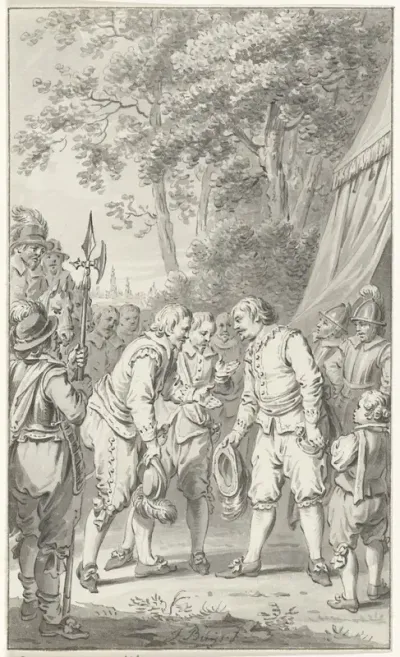 Frederik Hendrik wordt als veldheer in het Franse leger begroet, 1635