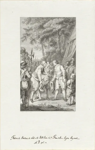 Frederik Hendrik wordt als veldheer in het Franse leger begroet, 1635