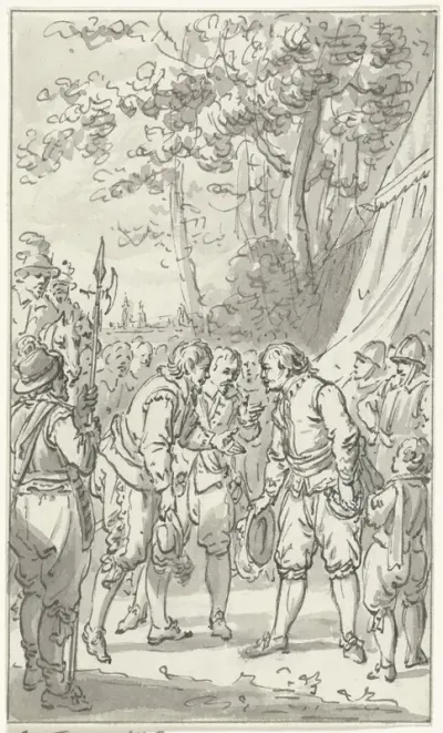 Frederik Hendrik wordt als veldheer in het Franse leger begroet, 1635